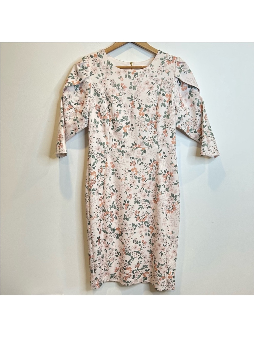 Calvin Klein Floral Sheath Dress in Blush Pink